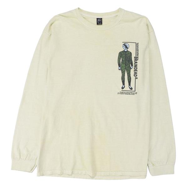 Brain Dead Evaluate Long Sleeve T shirt - Lemon | Garmentory