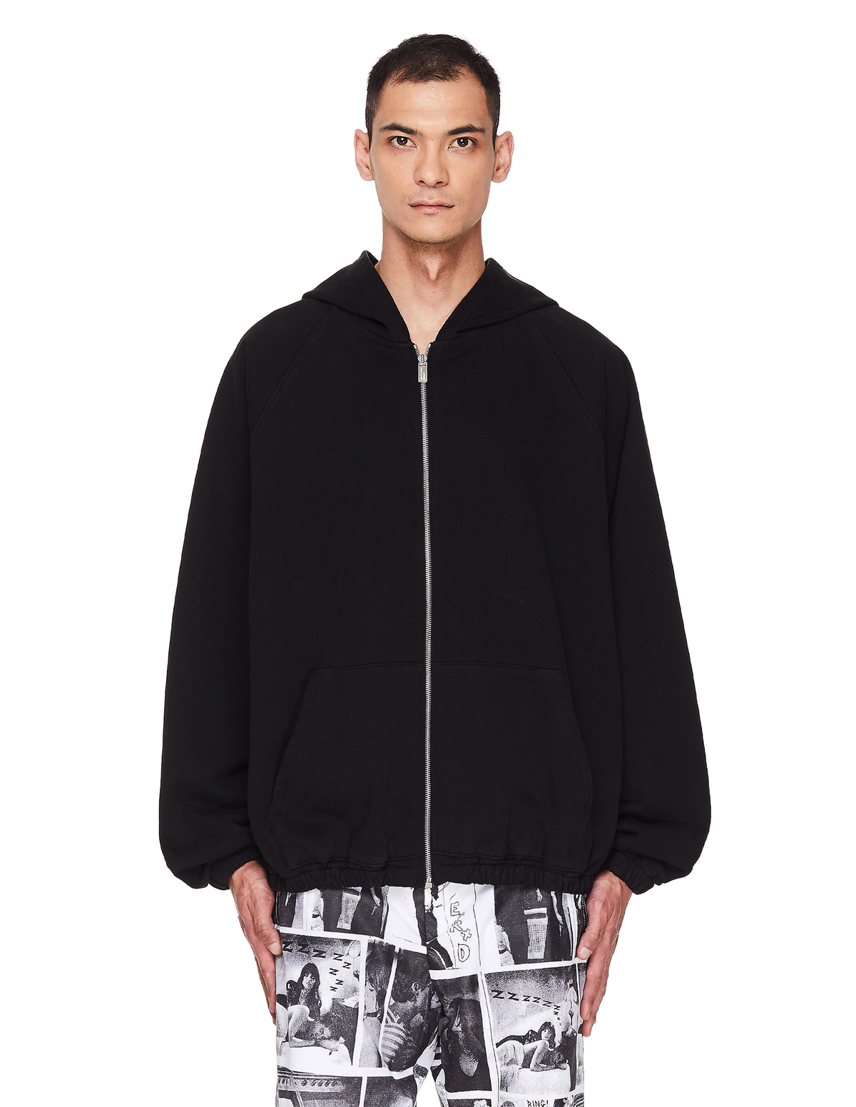 Enfants Riches Deprimes Black Cotton Zip Up Hoodie | Garmentory