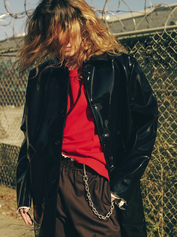 Camiel Fortgens Latex Mac Coat - Black | Garmentory