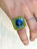 Vintage Higgins Glass Ring - Thumbnail 1