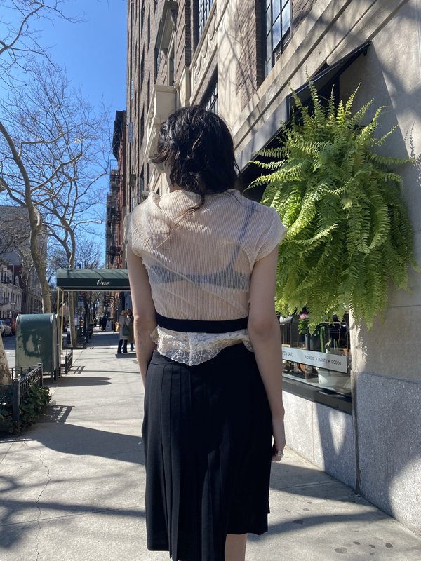 Vintage Antique Edwardian Lace Top with Belt