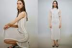 Kepler Yianna Stitch Dress - Cream - Thumbnail 3