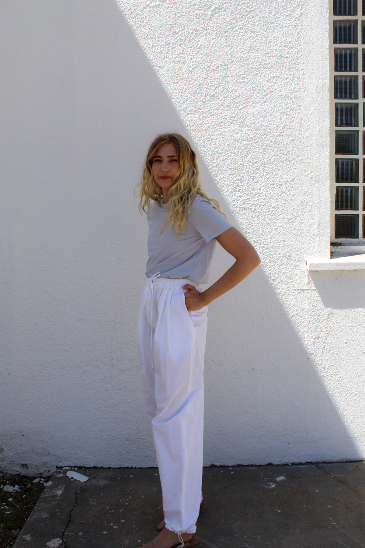 AMOMENTO Drawstring Pants - White | Garmentory