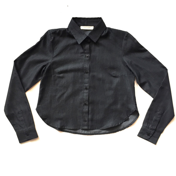 MEEMOZA - OXFORD CROP - TENCEL NOIR MEEMOZA - OXFORD CROP - TENCEL NOIR
