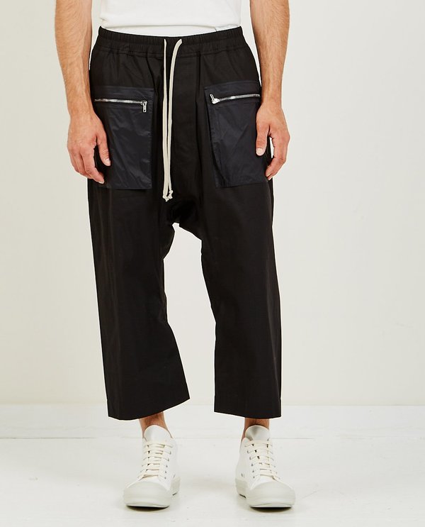 Rick Owens Drawstring Cropped PRY シュウト Rick Owens Men's Drawstring Cropped Pant in Dust Rick Owens