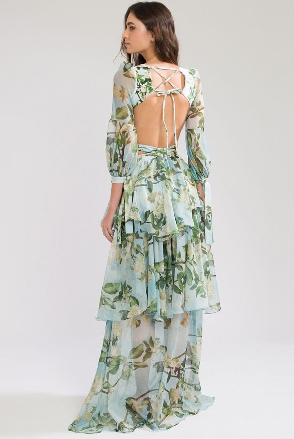 Floral Long Sleeve Beach Dress | Garmentory