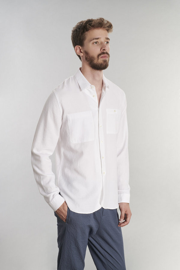 Delikatessen Crepe Cotton Shirt - White Delikatessen Crepe Cotton Shirt - White