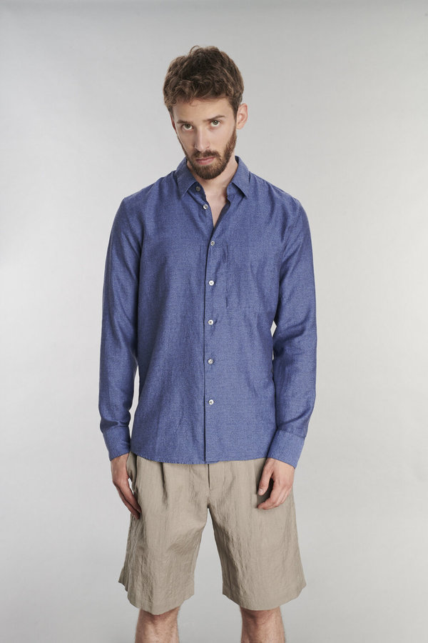 Delikatessen Feel Good Cotton Shirt - Navy Delikatessen Feel Good Cotton Shirt - Navy