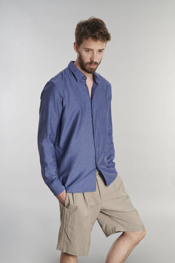 Delikatessen Feel Good Cotton Shirt - Navy Delikatessen Feel Good Cotton Shirt - Navy