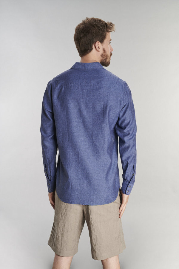 Delikatessen Feel Good Cotton Shirt - Navy Delikatessen Feel Good Cotton Shirt - Navy