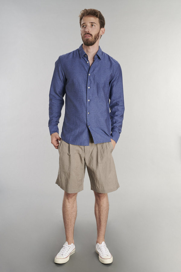 Delikatessen Feel Good Cotton Shirt - Navy Delikatessen Feel Good Cotton Shirt - Navy
