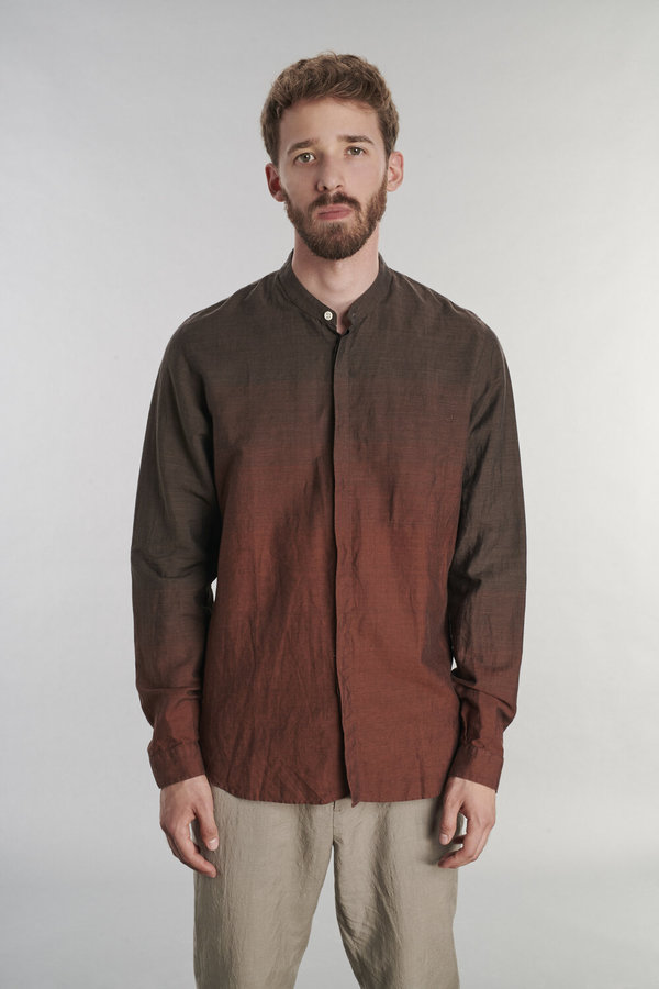Delikatessen Zen Linen Shirt - Masterful Fading Brown Delikatessen Zen Linen Shirt - Masterful Fading Brown