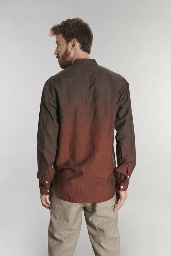 Delikatessen Zen Linen Shirt - Masterful Fading Brown Delikatessen Zen Linen Shirt - Masterful Fading Brown