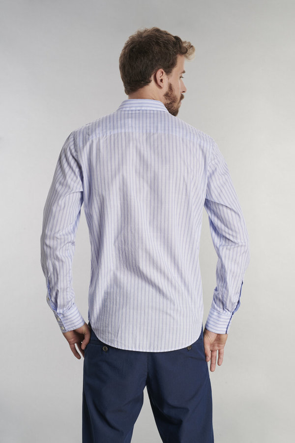 Delikatessen Feel Good Cotton Shirt - Blue Striped Delikatessen Feel Good Cotton Shirt - Blue Striped