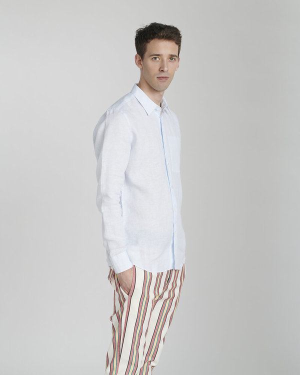 Delikatessen Feel Good Linen Shirt - Pastel Blue Delikatessen Feel Good Linen Shirt - Pastel Blue