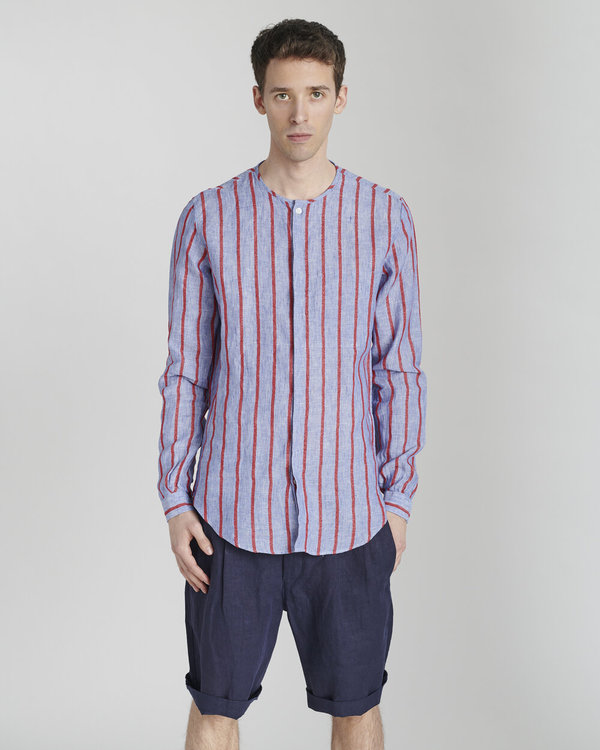 Delikatessen Italian Linen Long Sleeve Shirt - Stripe Delikatessen Italian Linen Long Sleeve Shirt - Stripe