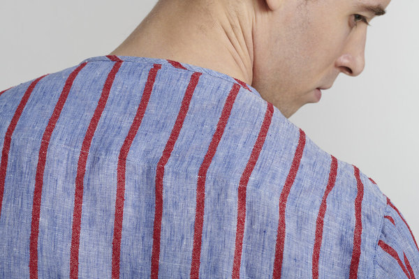 Delikatessen Italian Linen Long Sleeve Shirt - Stripe Delikatessen Italian Linen Long Sleeve Shirt - Stripe