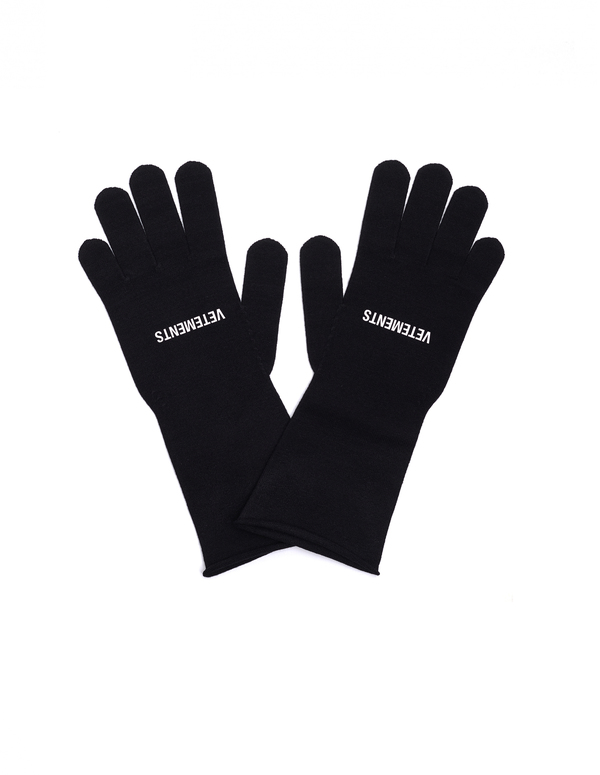 Vetements Logo Gloves - Black Vetements Logo Gloves - Black