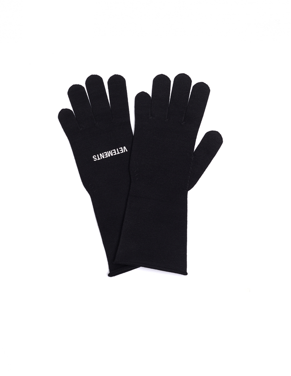 Vetements Logo Gloves - Black Vetements Logo Gloves - Black