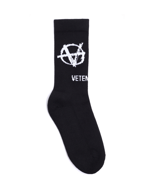 Vetements Logo Cotton Socks - Black Vetements Logo Cotton Socks - Black