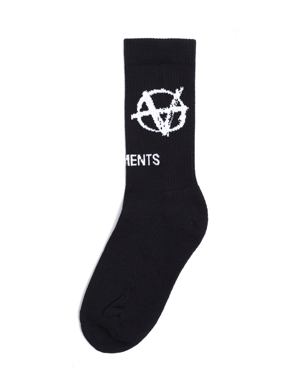 Vetements Logo Cotton Socks - Black Vetements Logo Cotton Socks - Black
