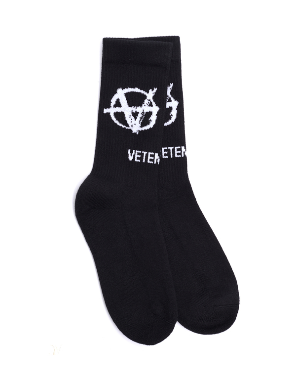 Vetements Logo Cotton Socks - Black Vetements Logo Cotton Socks - Black