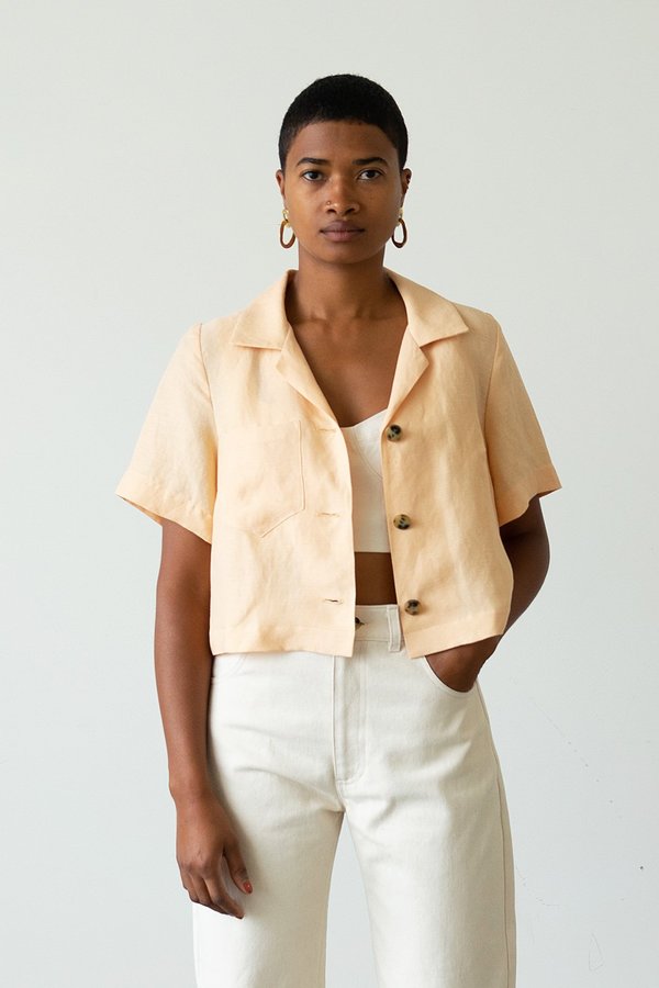 Waltz Camp Shirt Jacket - Apricot Waltz Camp Shirt Jacket - Apricot