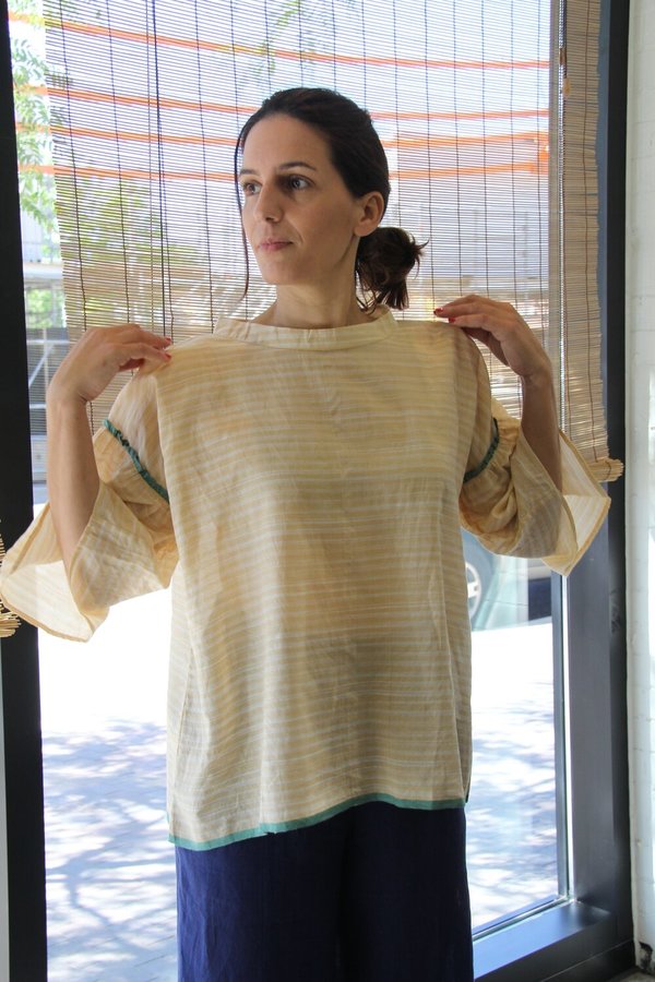 EKA Silk Clary Shirt - Yellow Stripes EKA Silk Clary Shirt - Yellow Stripes