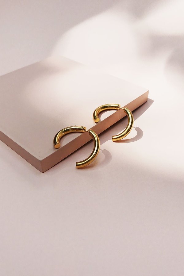 Maria Black Broken 25 Hoops - Gold | Garmentory