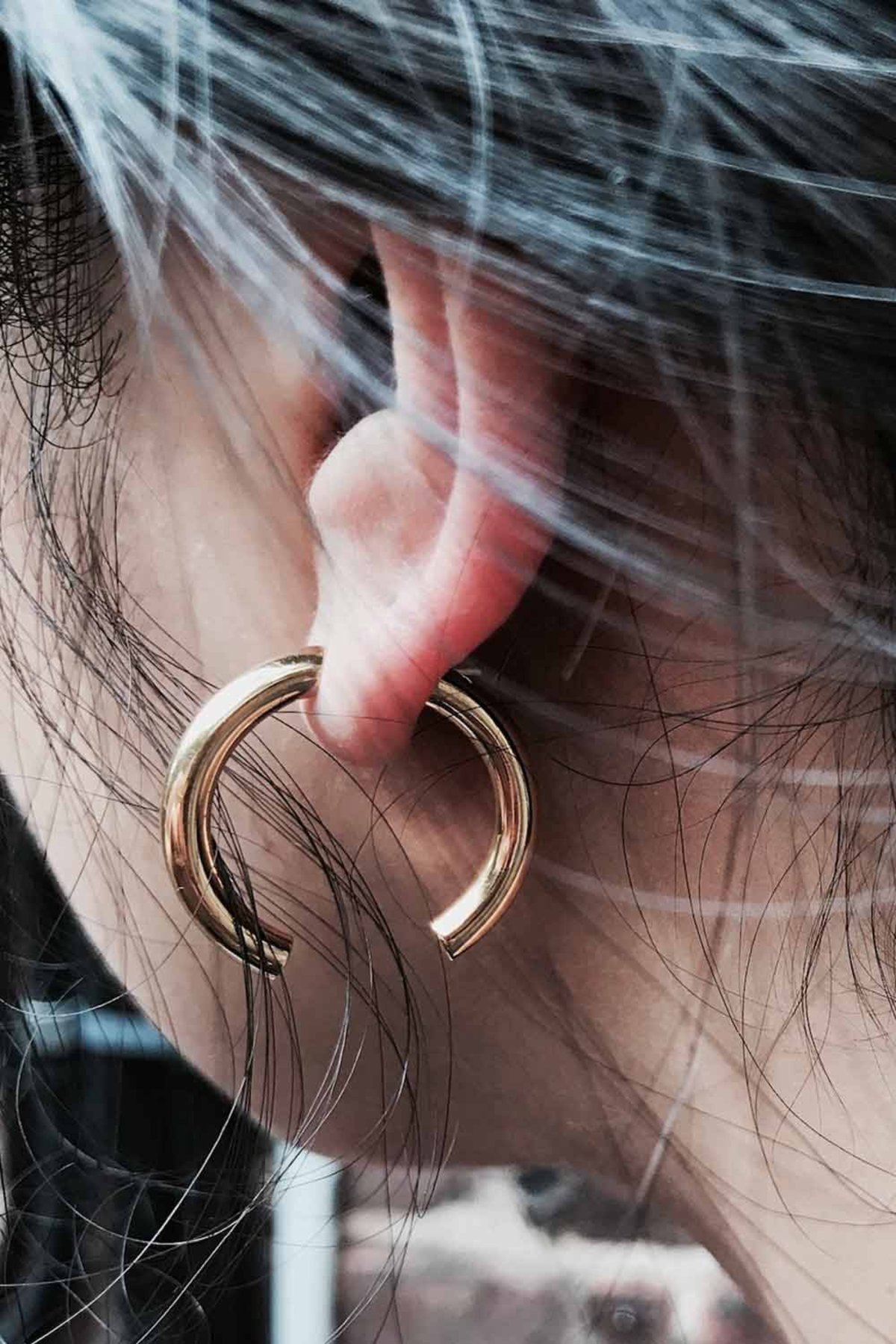 Maria Black Broken 25 Hoops - Gold | Garmentory