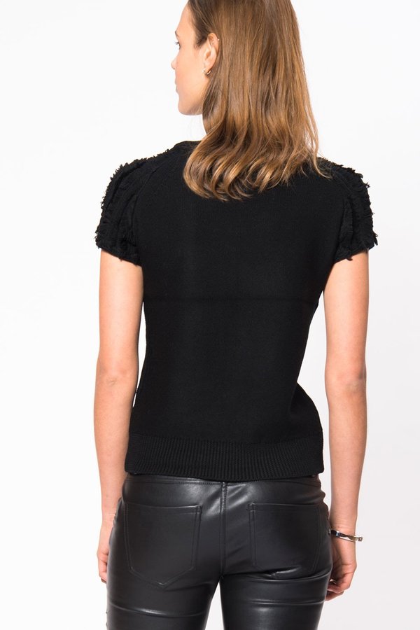 Primary New York Fringe Sweater Tee - Black Primary New York Fringe Sweater Tee - Black