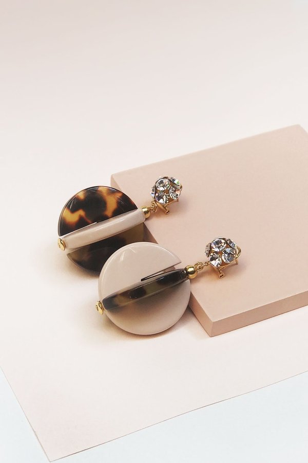 Rachel Comey Holt Earrings - Tortoise/Blush Rachel Comey Holt Earrings - Tortoise/Blush