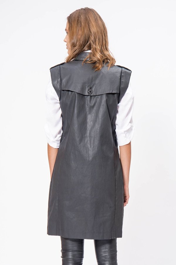 Primary New York Onyx Trench Vest - Matte Black Primary New York Onyx Trench Vest - Matte Black