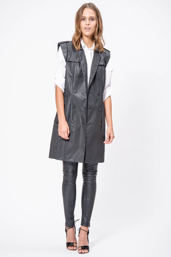 Primary New York Onyx Trench Vest - Matte Black Primary New York Onyx Trench Vest - Matte Black