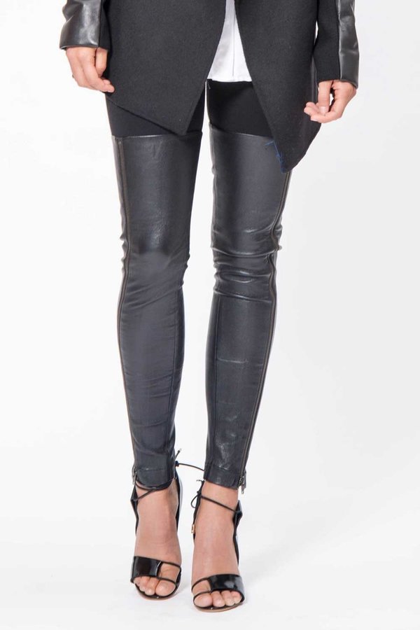 PRIMARY Thigh High Leather Legging - Black PRIMARY Thigh High Leather Legging - Black