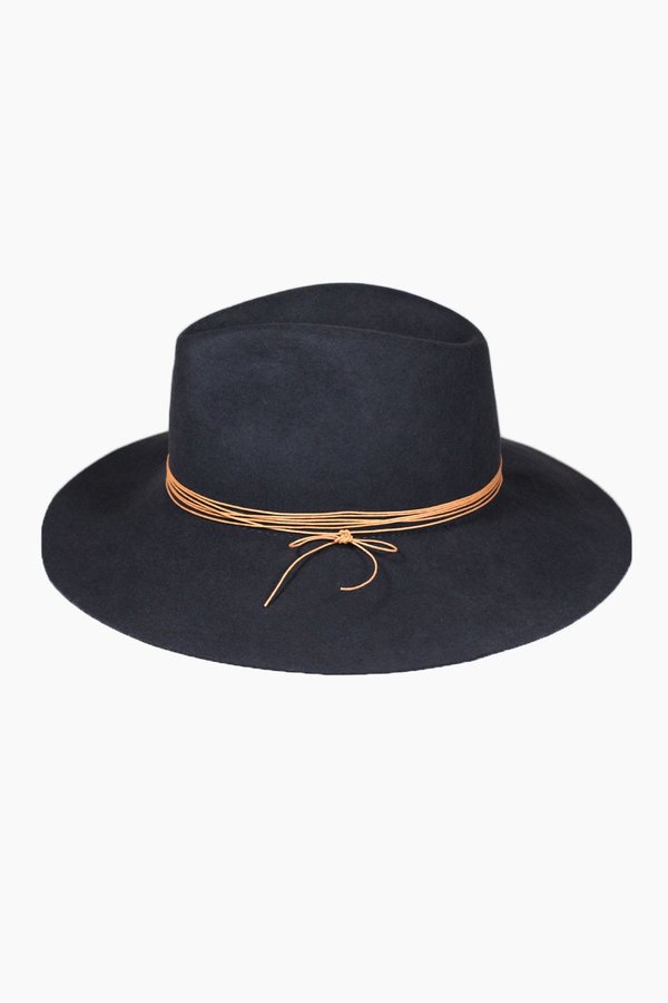 Artesano Wide Brim Fedora - Dark Charcoal Blue Artesano Wide Brim Fedora - Dark Charcoal Blue
