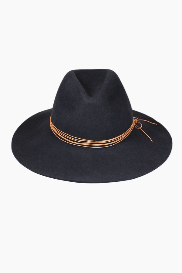 Artesano Wide Brim Fedora - Dark Charcoal Blue Artesano Wide Brim Fedora - Dark Charcoal Blue