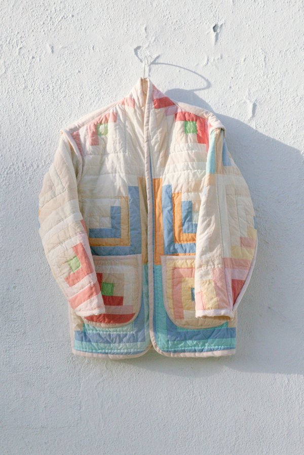 Jess Meany Sherbert Log Cabin Kalina Cocoon Coat Jess Meany Sherbert Log Cabin Kalina Cocoon Coat
