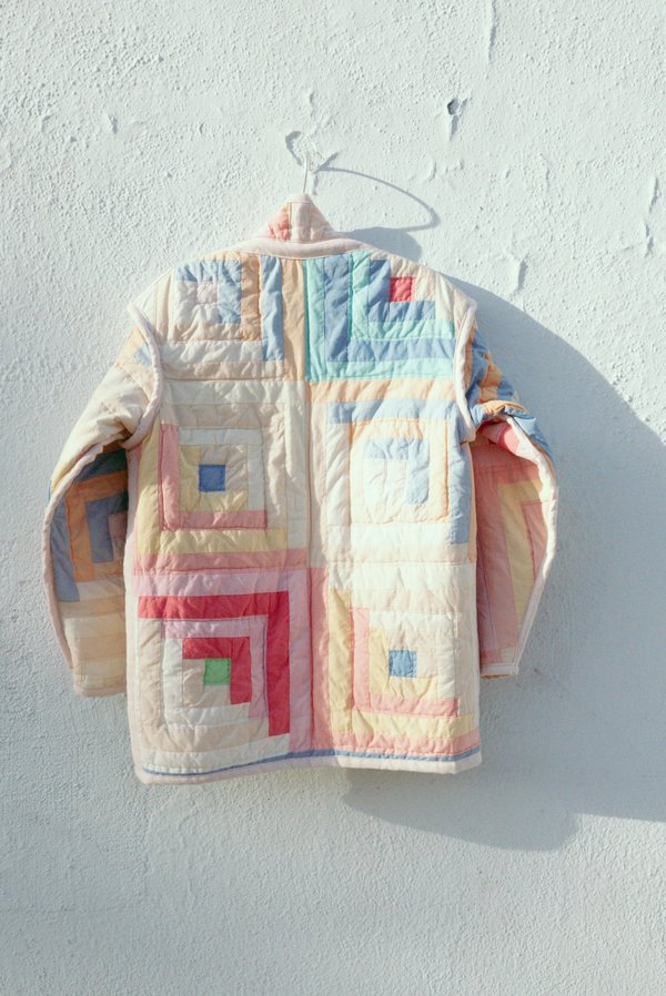 Jess Meany Sherbert Log Cabin Kalina Cocoon Coat Jess Meany Sherbert Log Cabin Kalina Cocoon Coat