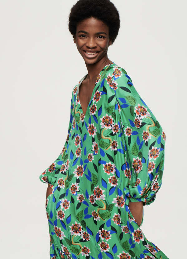 borgo de nor green dress Seraphina Crepe Midi Dress main image 0
