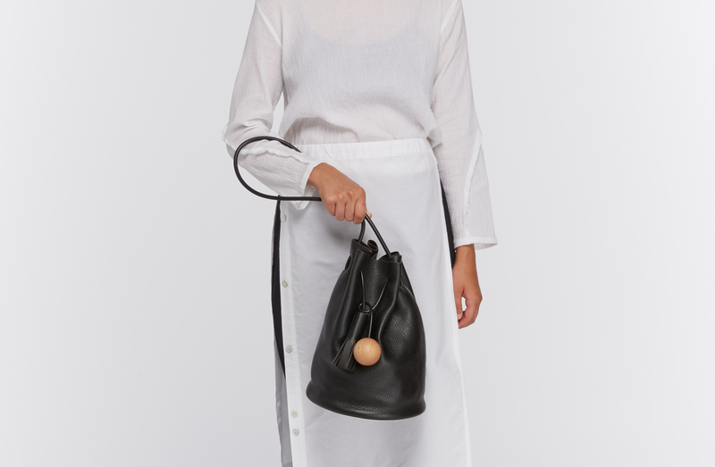 Building Block Bucket Bag - Pebbled Black | Garmentory