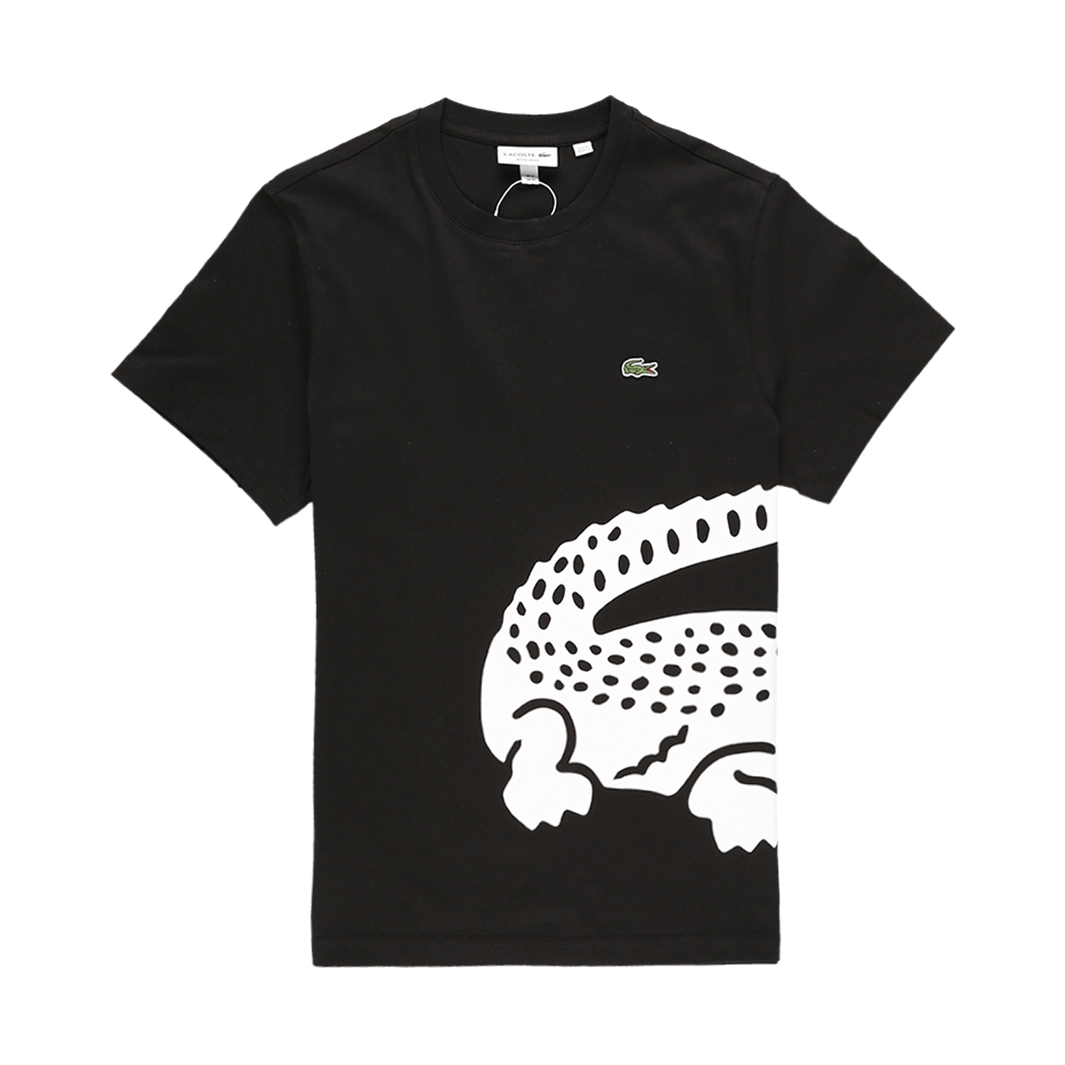 ★LACOSTE★ ONEPIECE X LACOSTE Big Croc T-Shirt White Black Collaborative Merchandise] ONE PIECE × LACOSTE Collaboration