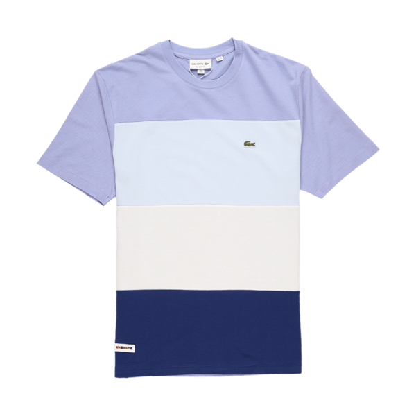 Lacoste Color Block Ice Cotton T-Shirt - Navy Blue/Multicolor Lacoste Color Block Ice Cotton T-Shirt - Navy Blue/Multicolor