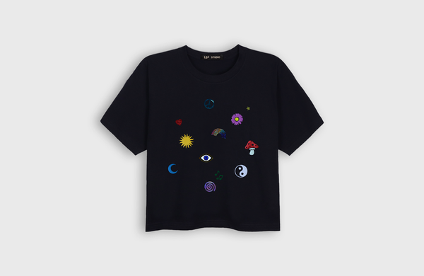 LB2 STUDIO Hippiemess Crop T-shirt LB2 STUDIO Hippiemess Crop T-shirt