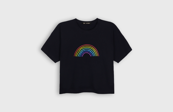 LB2 STUDIO Rainbow Crop T-shirt LB2 STUDIO Rainbow Crop T-shirt