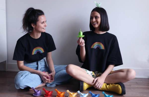 LB2 STUDIO Rainbow Crop T-shirt LB2 STUDIO Rainbow Crop T-shirt