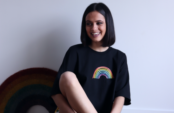 LB2 STUDIO Rainbow Crop T-shirt LB2 STUDIO Rainbow Crop T-shirt