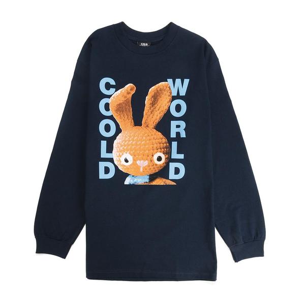 Cold World Frozen Goods Dirty Bunny Long Sleeve T-shirt - Navy Cold World Frozen Goods Dirty Bunny Long Sleeve T-shirt - Navy