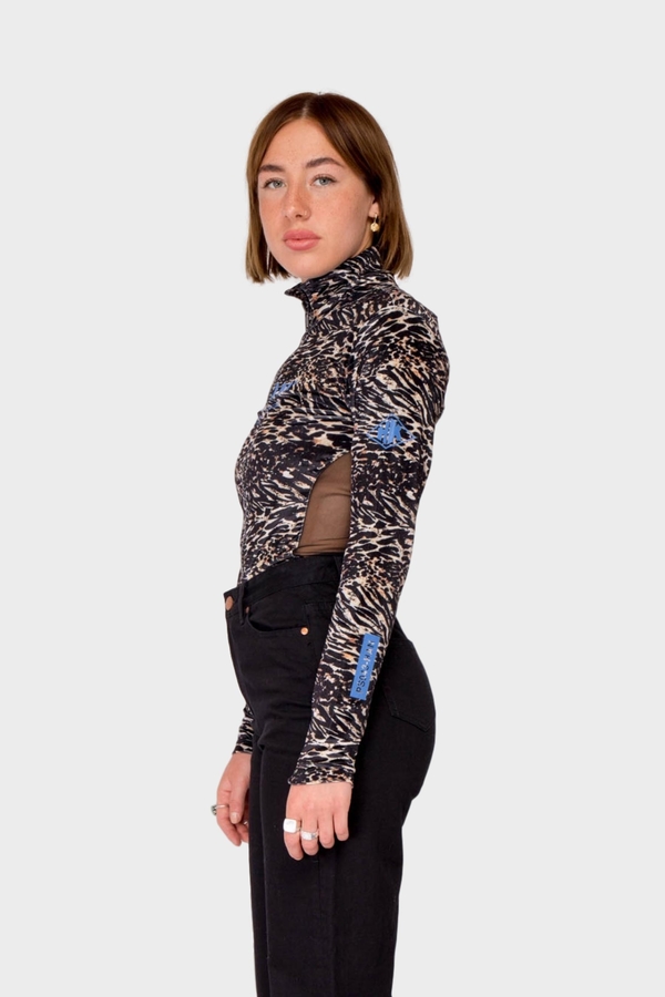 Han Kjøbenhavn Half Zip Tee - Army Velvet Han Kjøbenhavn Half Zip Tee - Army Velvet