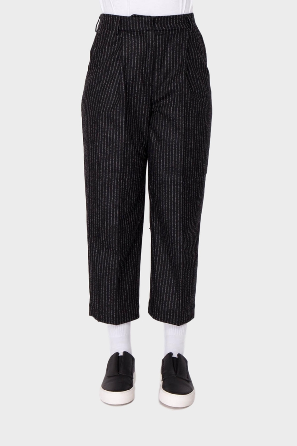 You Must Create Market Flannel Trousers - Black/Ecru You Must Create Market Flannel Trousers - Black/Ecru